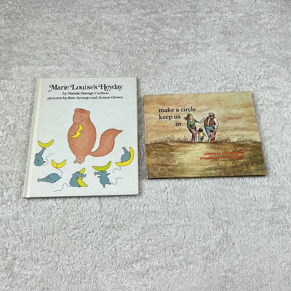 Vintage 60s 70s 90s hardcover children's 6 book bundle - Anatole, Marie Louise